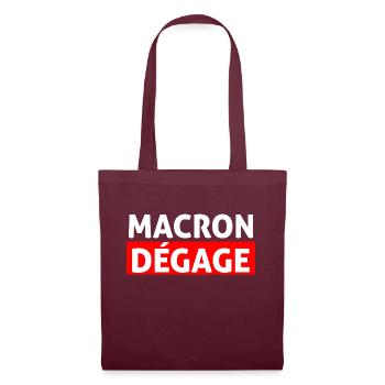 Macron dégage français en colère retraire - Sac en tissu - bordeaux - Devant