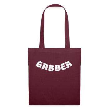 Gabber Hardcore Techno Rave - Stoffbeutel - Burgunderrot - Vorne