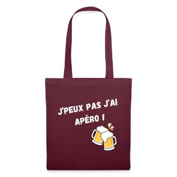 J'peux Pas J'ai Apéro - Sac en tissu - bordeaux - Devant