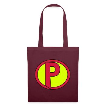 Super, Superheld, Superheldin, Hero, P - Tote Bag - burgundy - Front