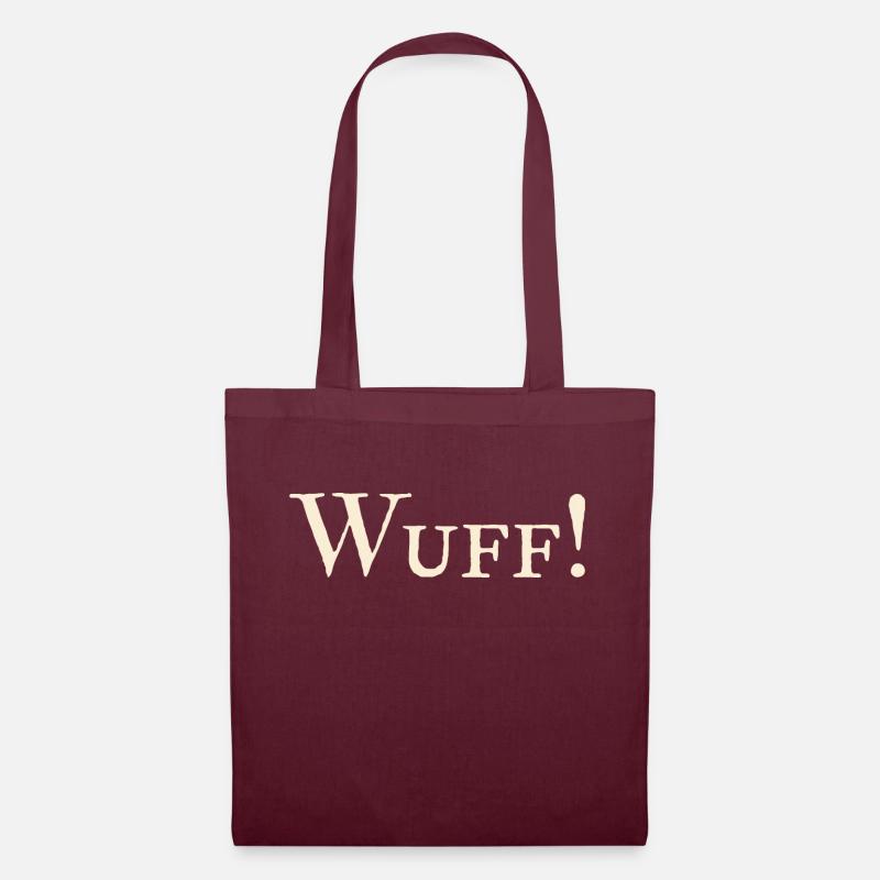 Wuff ! - Stoffbeutel - Burgunderrot