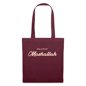 Sag schnell Mashallah - Stoffbeutel - Burgunderrot - Vorne
