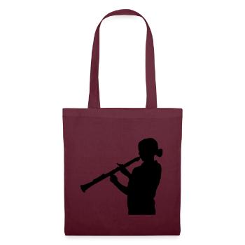 clarinet instrument - Tote Bag - burgundy - Front