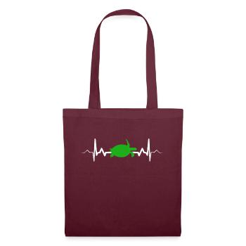 Turtle Heartbeat Gifted Pet - Tote Bag - burgundy - Front