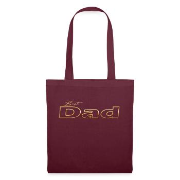 Best Dad gold - Tote Bag - burgundy - Front