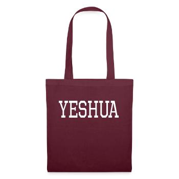 Jesus Yeshua Geschenk - Stoffbeutel - Burgunderrot - Vorne