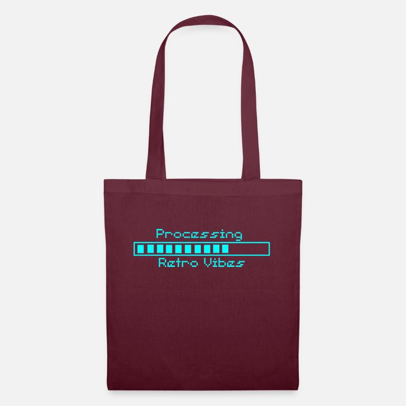 Ladebildschirm - Retro Gaming Design - Stoffbeutel - Burgunderrot