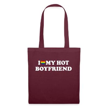 I Love My Hot Boyfriend Ich Liebe Meinen Freund - Tote Bag - burgundy - Front