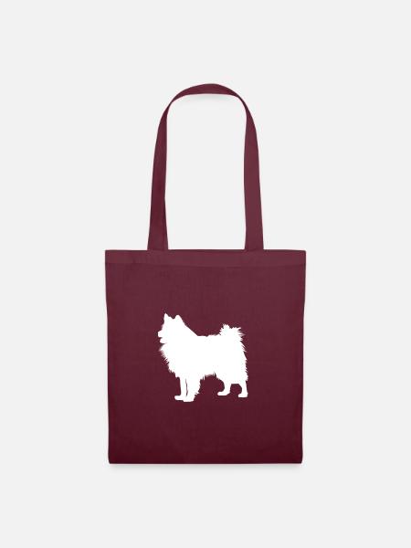 Wolfsspitz - Keeshond Hund - Stoffbeutel - Burgunderrot