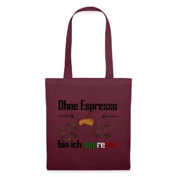 Espresso depresso - Stoffbeutel - Burgunderrot - Vorne