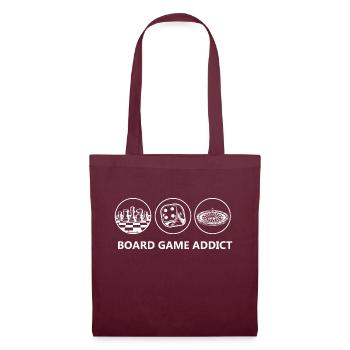 Boardgame Chess Backgammon Game Night - Tote Bag - burgundy - Front
