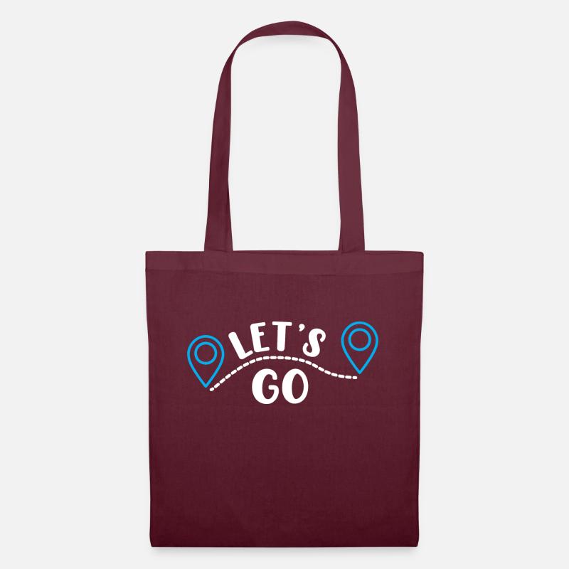 Let's Go - Tote Bag - burgundy