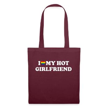 I Love My Hot Girlfriend Ich Liebe Meine Freundin - Tote Bag - burgundy - Front
