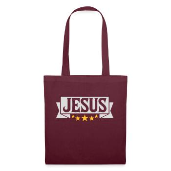 Jesus Christ Banner Quote - Tote Bag - burgundy - Front