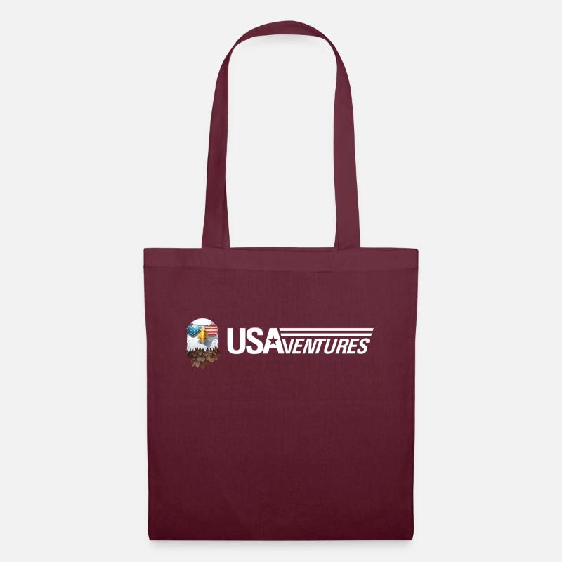 Aigle et logo blanc - Sac en tissu - bordeaux