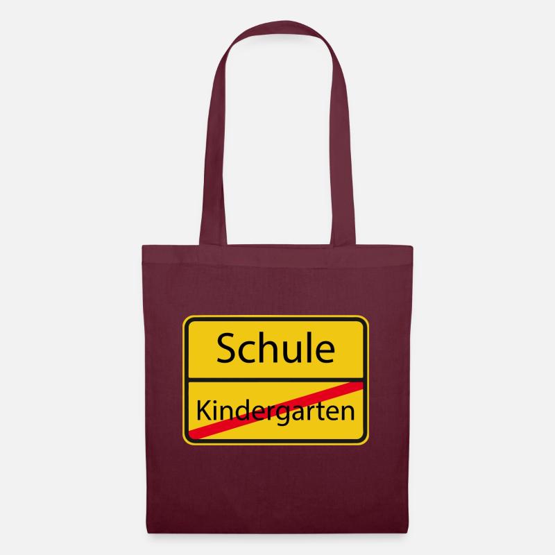 Schule Kindergarten Schulfrei Ferien Endlich - Stoffbeutel - Burgunderrot