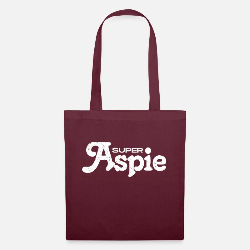 Aspie Asperger Syndrom - Stoffbeutel - Burgunderrot