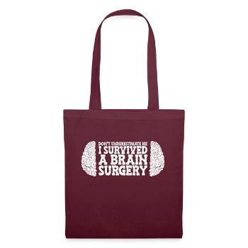 Brain surgery survives brain surgery brain - Tote Bag - burgundy - Front