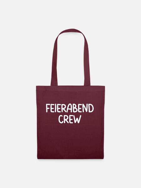 Feierabend Crew - Stoffbeutel - Burgunderrot