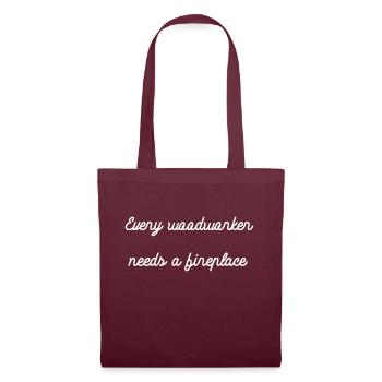 Charpentier Blague Drôle Travail Du Bois Daddesign - Sac en tissu - bordeaux - Devant
