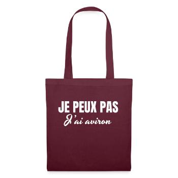I can't I rowed - Tote Bag - burgundy - Front