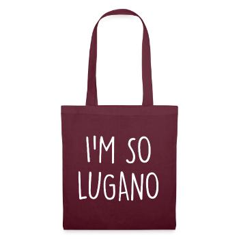 Lugano Switzerland Schweiz - Tote Bag - burgundy - Front