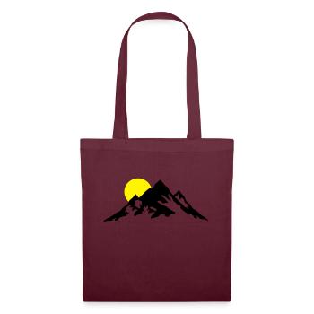 Mountain and Sunrise, montagne - Sac en tissu - bordeaux - Devant