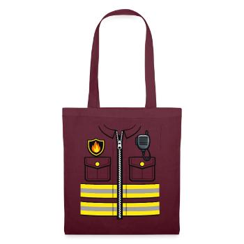 Cadeau drôle pour remplacement de costume de pompier - Sac en tissu - bordeaux - Devant
