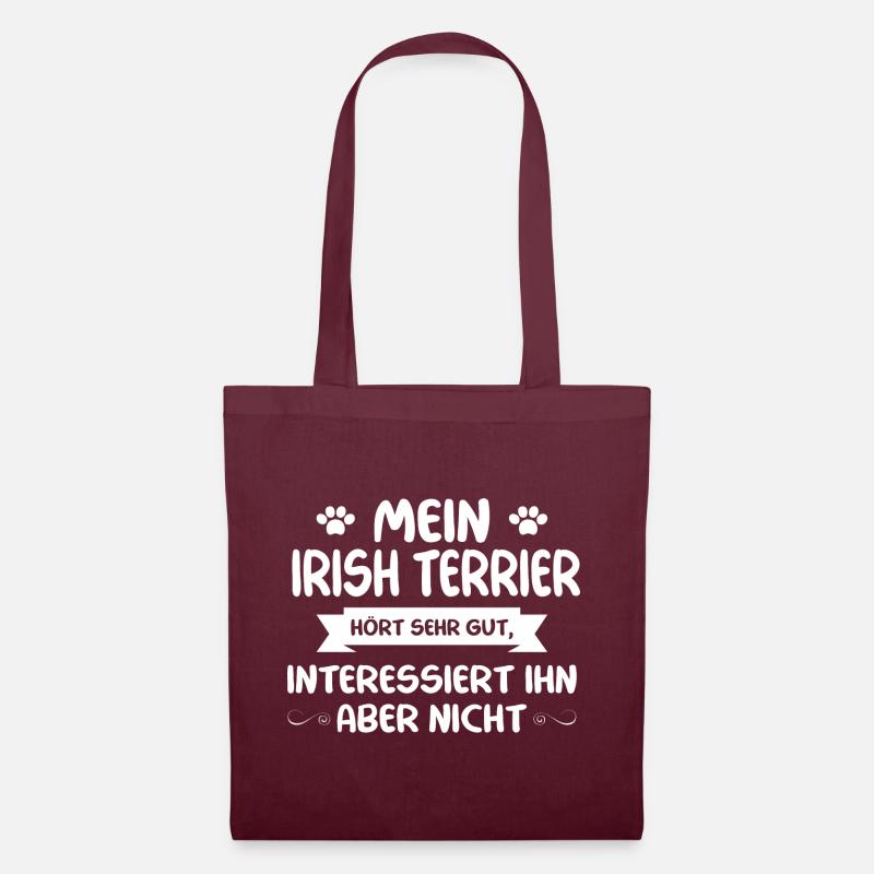 Irish Terrier - Stoffbeutel - Burgunderrot