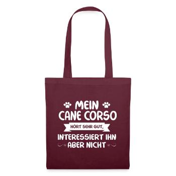 Cane Corso - Stoffbeutel - Burgunderrot - Vorne