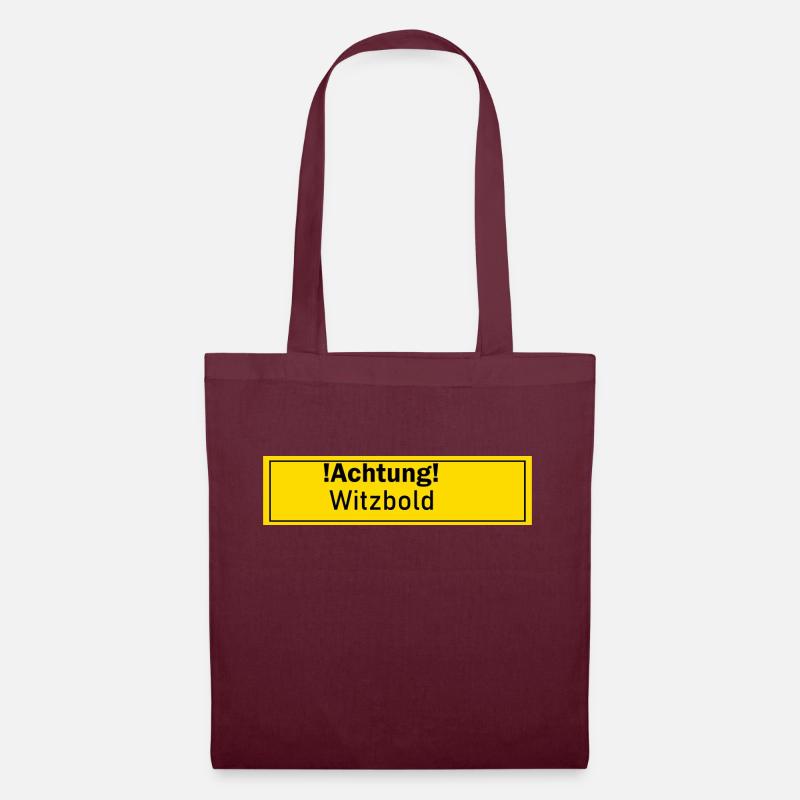 Witzbold witzig Mann Witzig Geschenk Geschenkidee - Stoffbeutel - Burgunderrot