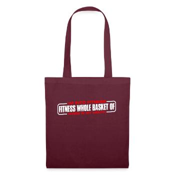 Fitness Whole Basket Of Wings In My Mouth 4 - Stoffbeutel - Burgunderrot - Vorne