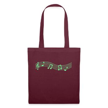 musicnote - Tote Bag - burgundy - Front