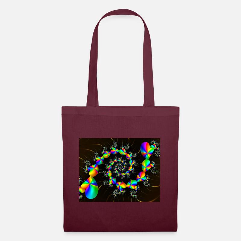 SPIRAL RAINBOW HEARTS - Stoffbeutel - Burgunderrot