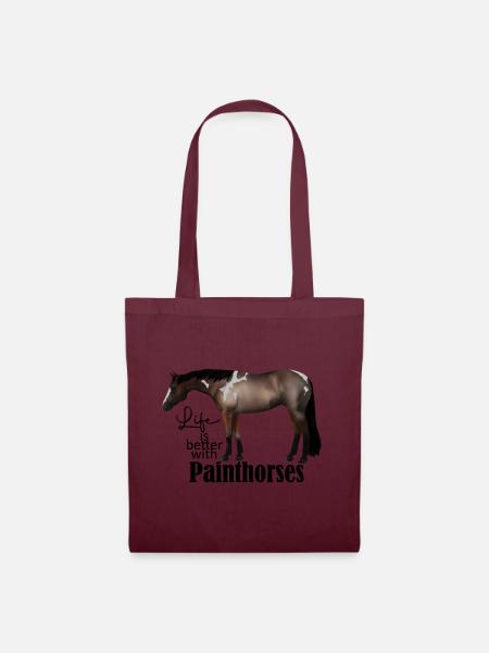 Painthorses Sticker - Stoffbeutel - Burgunderrot