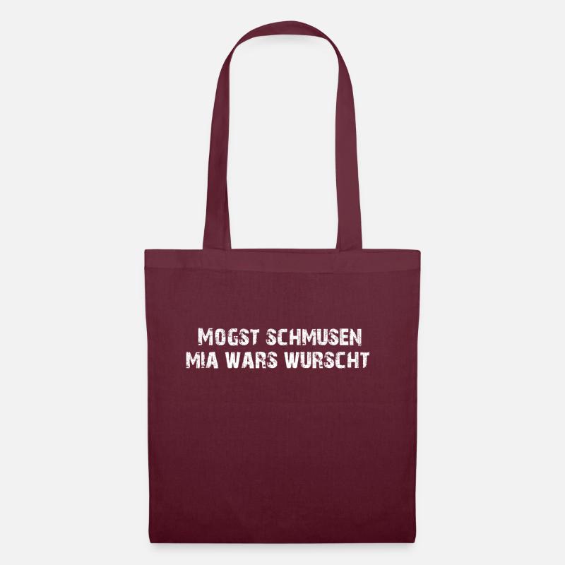 Mogst schmusen - Stoffbeutel - Burgunderrot