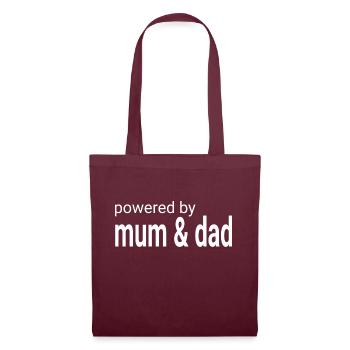 powered by mum and dad - Sac en tissu - bordeaux - Devant