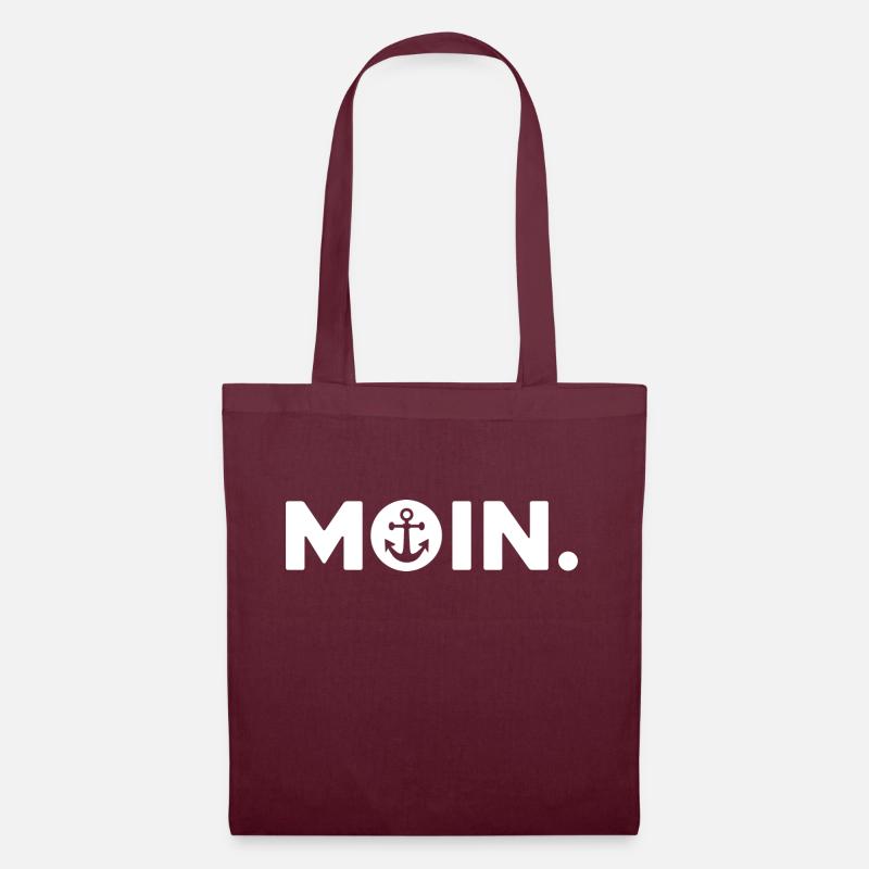 moin. - Stoffbeutel - Burgunderrot