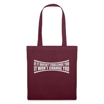 Séance d’entraînement Fitness Motivation Citation - Sac en tissu - bordeaux - Devant