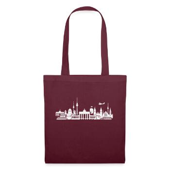 Berlin Skyline - Tote Bag - burgundy - Front