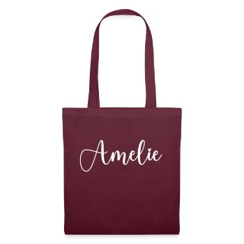 Nom d’Amélie - Sac en tissu - bordeaux - Devant