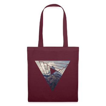 Conception du triangle Matterhorn Zermatt - Sac en tissu - bordeaux - Devant