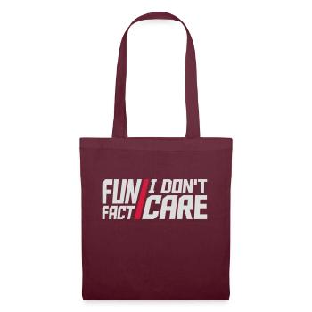 I don't care fact - Tote Bag - burgundy - Front