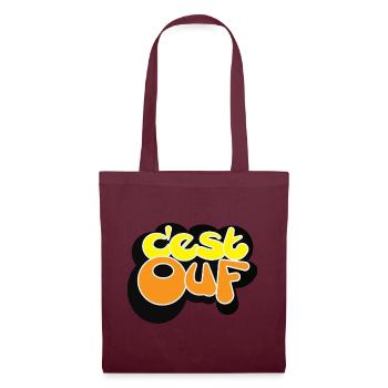 C EST OUF JAUNE - Sac en tissu - bordeaux - Devant
