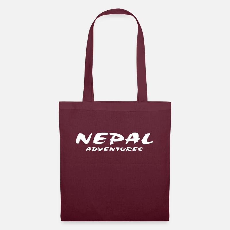 Nepal - Stoffbeutel - Burgunderrot