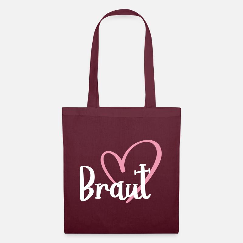 Mariée - Sac en tissu - bordeaux