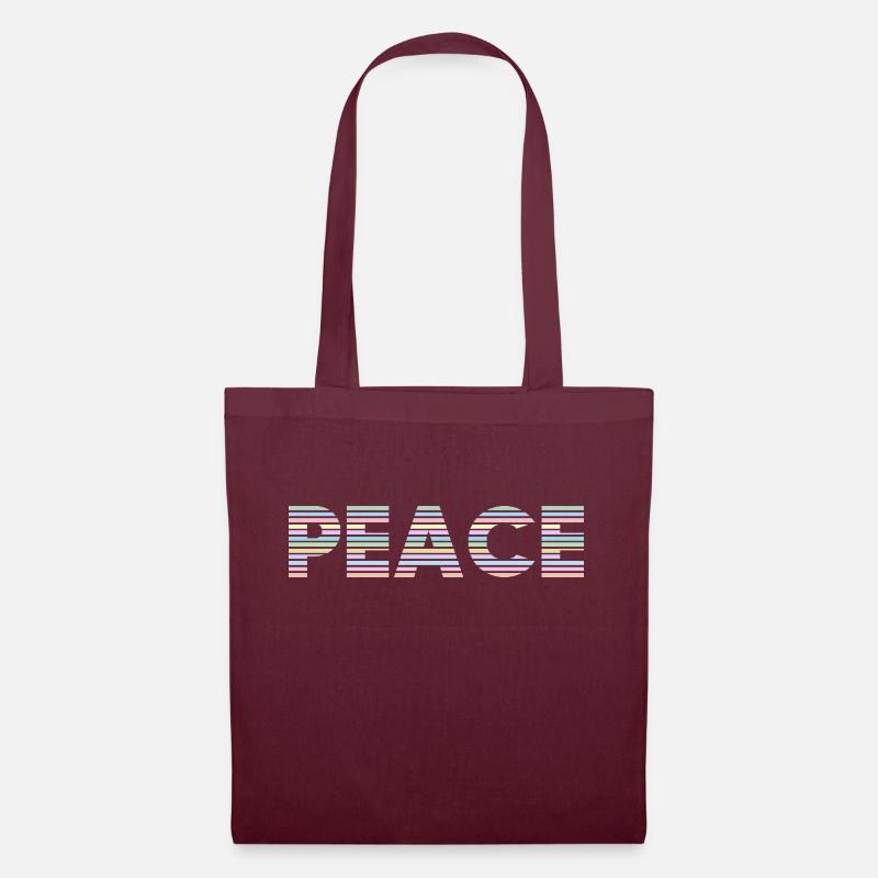 Peace - Tote Bag - burgundy