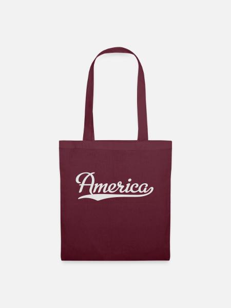 America - Stoffbeutel - Burgunderrot