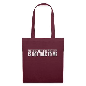 ne me parle pas - Sac en tissu - bordeaux - Devant