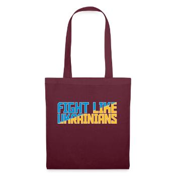 fight like ukrainians quote - Tote Bag - burgundy - Front